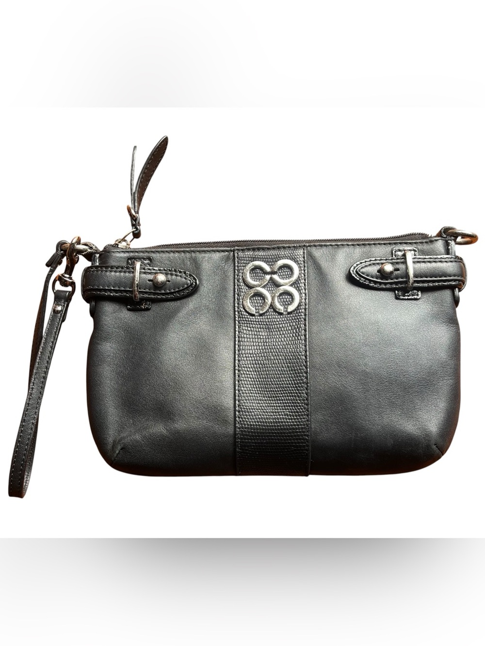 Vintage Y2K Coach Colette Black Leather Wristlet